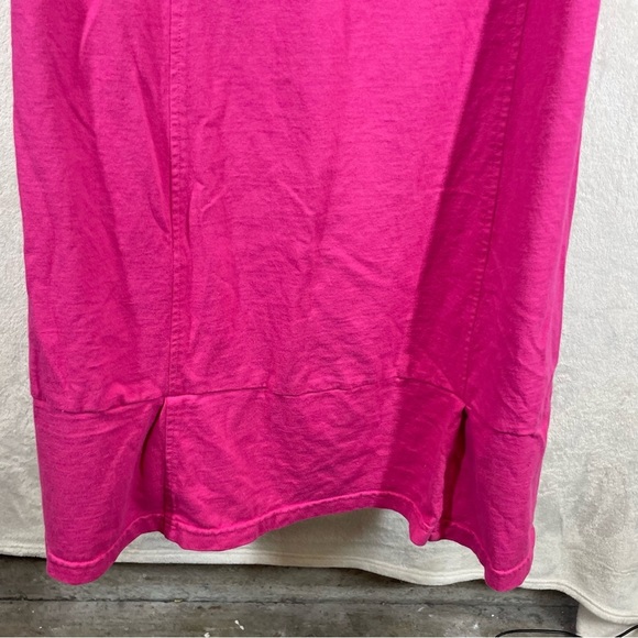 Blue Cactus pink sleeveless maxi dress 100% cotton boho fern print women’s small - Picture 4 of 8